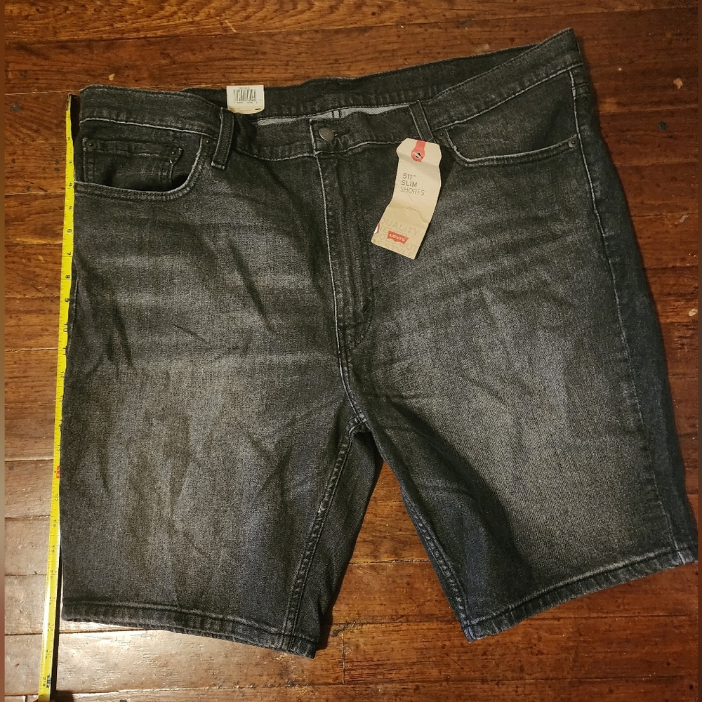 Men's Levi's 511 Slim black jean shorts sz 42 BNWT
